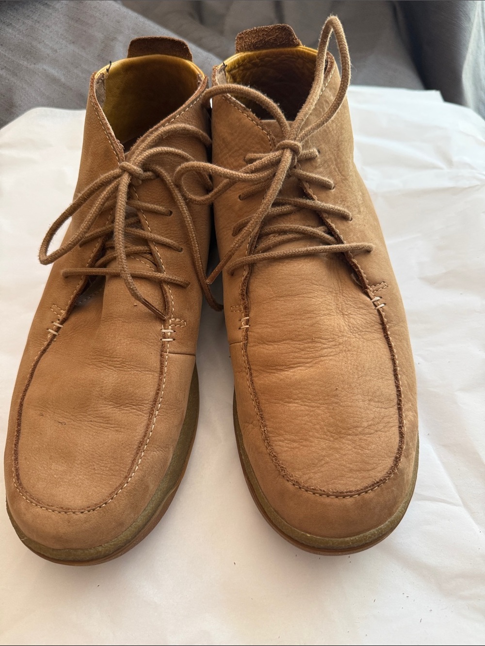 OluKai Men's Chukka Boots in Light Brown Suede